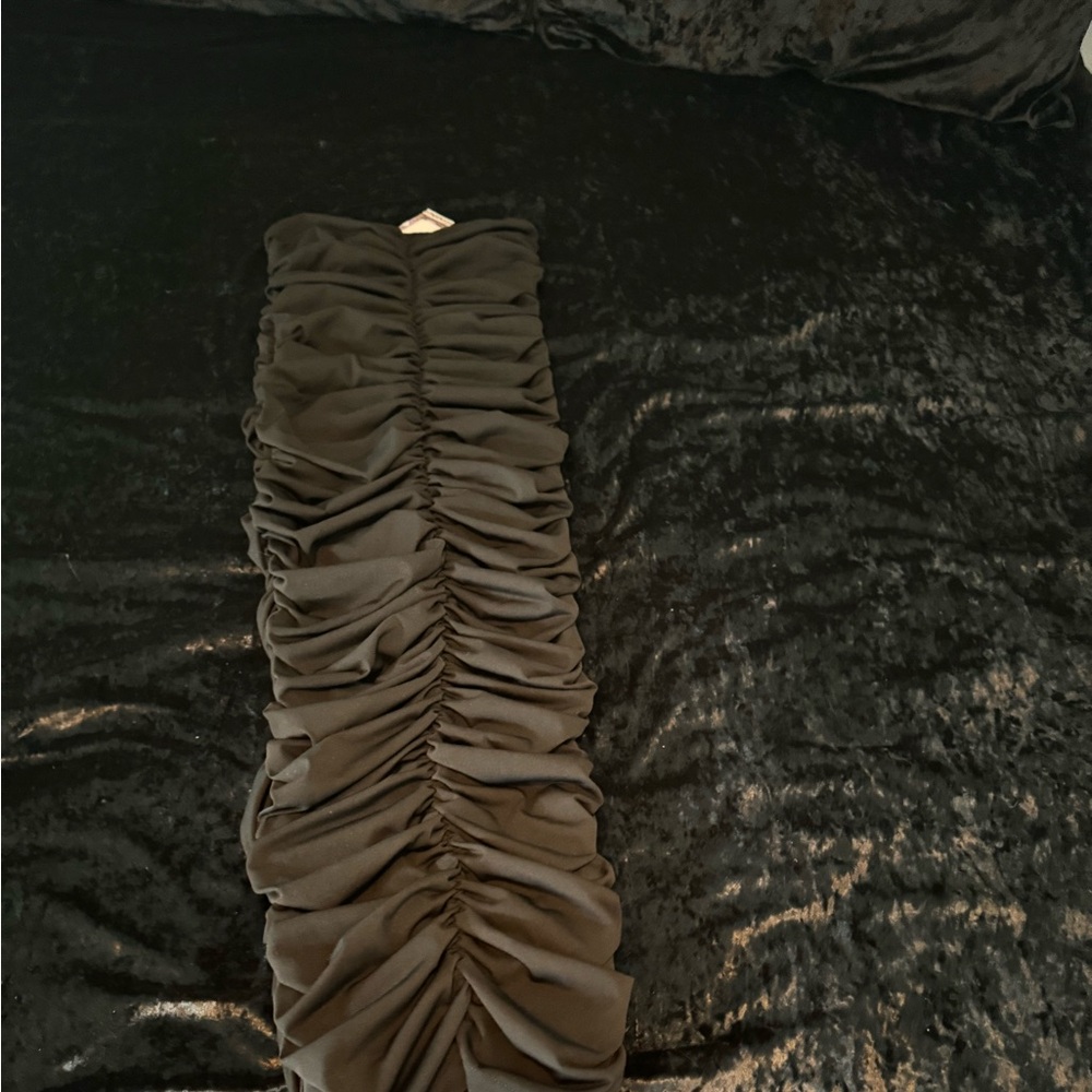 Elegant Black Ruched Dress